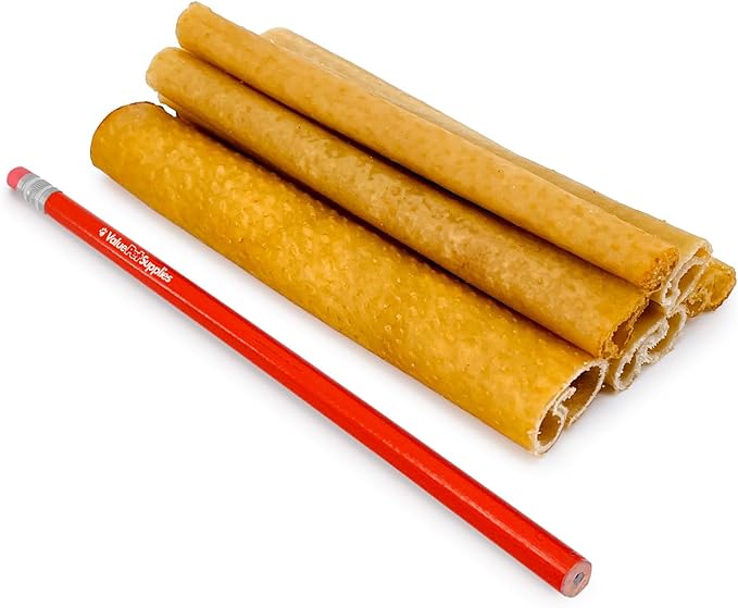 ValueBull USA Pig Skin Retriever Rolls, 6 Inch, Smoked, 25 Count - Premium USA Pork Hide Dog Chews, One-Piece, Easy Digestion, High Protein