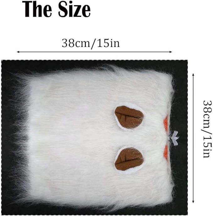 Lions Mane for Large Dog Halloween Costumes, Pet White Wig with Ears