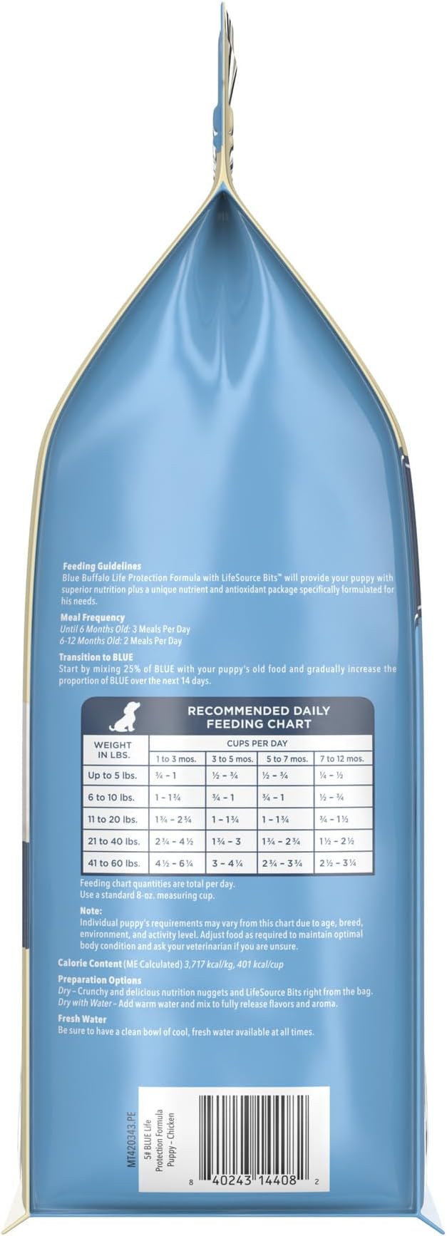Blue Buffalo Life Protection Formula Puppy Dry Dog Food with DHA and ARA, Made with Natural Ingredients, Chicken & Brown Rice Recipe, 5-lb Bag