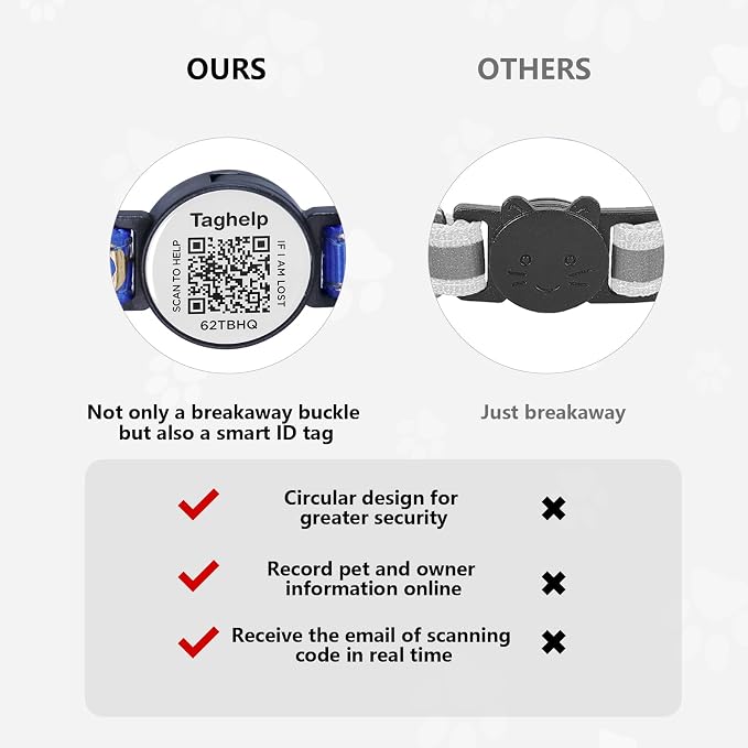 Waterproof Airtag Cat Collar Breakaway with Bell,Moon and Stars Pendant,Reflective Kitten Collar with Apple Airtag Holder,Safety Buckle for Girl Boy Cats,Pet Supplies,Accessories,Gifts (Blue B)