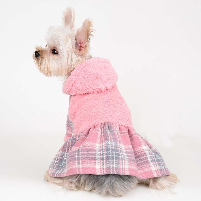 Dog Hoodie Dog Sweater Puppy Clothes for Small Dogs Boy Girl Pet Hoodies for Dogs Cold Weather Doggie Coats Fall Doggy Sweatshirt for Chihuahua Yorkie Cat Sweater Costumes, M, Pink