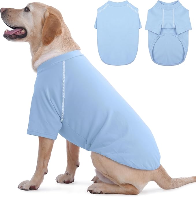 IECOii XXXL Dog Sweater Large Size Dogs,Fleece Sweatshirt Lightweight Clothes for Fall Winter, Indoor & Outdoor Wearing,Suit for Golden Retriever,Labrador,Goldendoole,Blue, 3XL