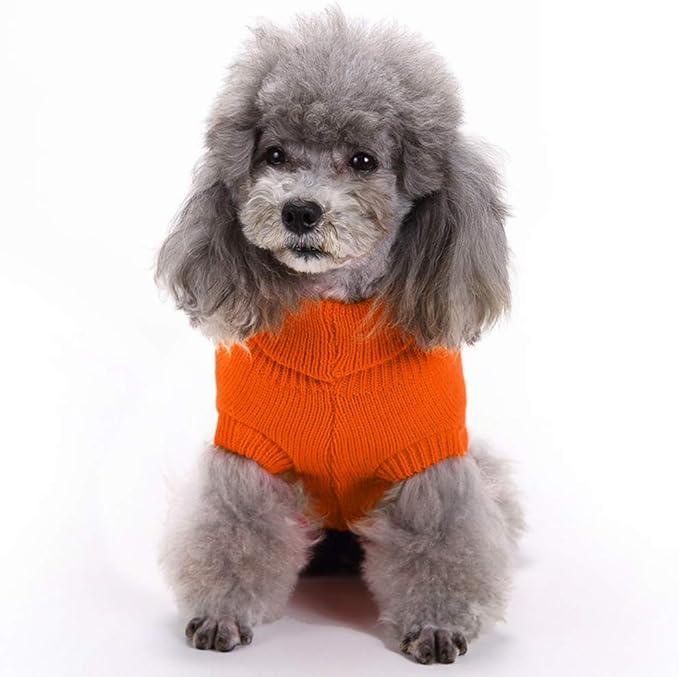 Dog Sweater, Warm Dog Sweaters for Small Dogs Medium Large Dogs, Cute Winter Classic Turtleneck Pet Sweater Cat Sweater Dog Clothes Coat Dog Christmas Sweaters for Girls Boys Dog Puppy Cat