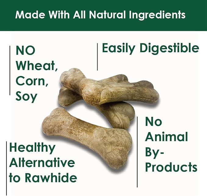 Bonies Natural Hip & Joint Formula Large-Sized Single Bone, Glucosamine & Omega Fatty Acids, Fresh Breath, Clean Teeth, Low Calories, Chicken Flavor, [Large Dogs], 72 Bones