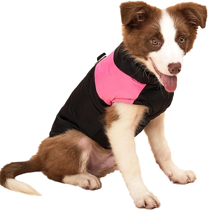 Small Dog Coats Warm Winter Jackets for Small Medium Dogs Puppy Cold Weather Coat Pet Clothes, Pink, X-Small