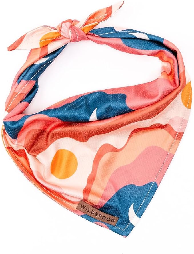 Wilderdog Dog Bandana with Lightweight Quick Drying Poly-Blend Mesh Material in Hazy