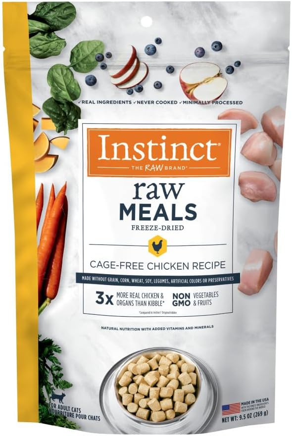 Instinct Raw Meals Freeze-Dried Chicken Cat Food, 9.5 oz. Bag