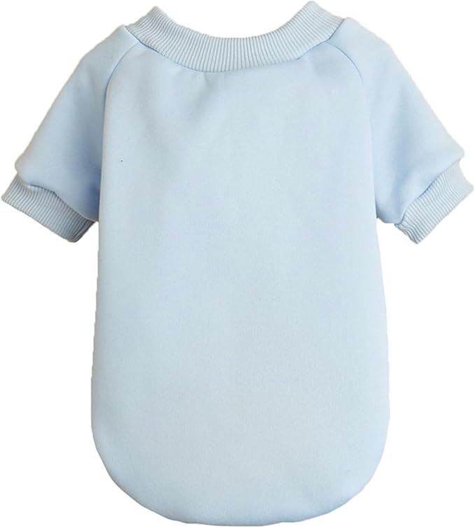 Puppy Sweater for Small Dogs Clothes Warm Winter Cat Clothe Pet Sweatshirt Knitwear Doggie Kitten Clothing, Light Blue, X-Large