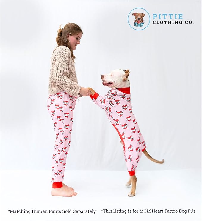 Pittie Clothing Pit Bull Dog Pajamas – Full Coverage Dog Onesie, Soft Pajama Outfit for Medium, Large, XL & XXL Breeds
