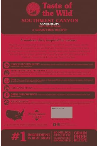Taste of the Wild Southwest Canyon Dry Dog Food, Wild Boar, 5lb