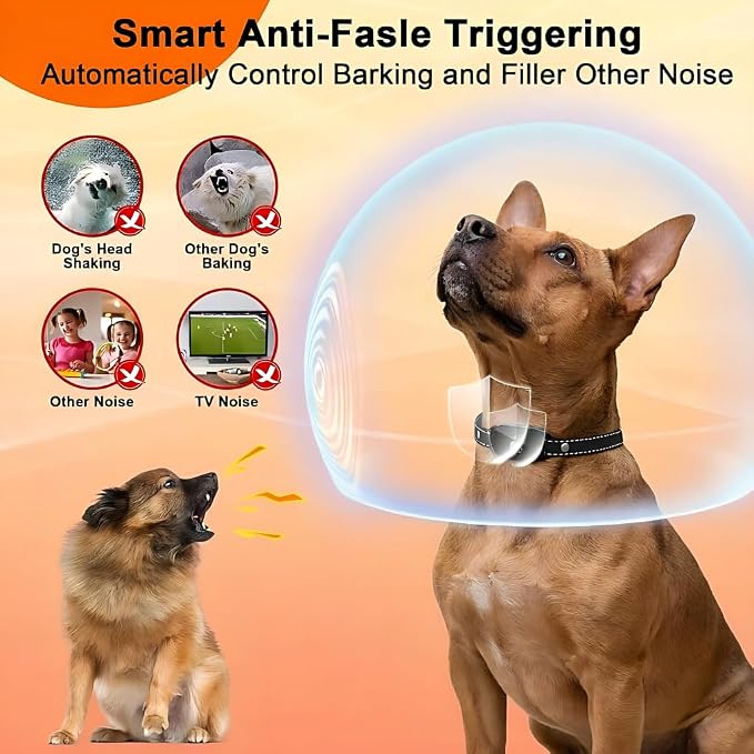 Bark Collar, Dog Bark Collar, Training Bark Collar | 5-60LBS Small & Medium Dogs, IP67 Waterproof, Rechargeable Anti Barking Collar with 3Modes, 5 Beep&7 Level Sensitivity Black
