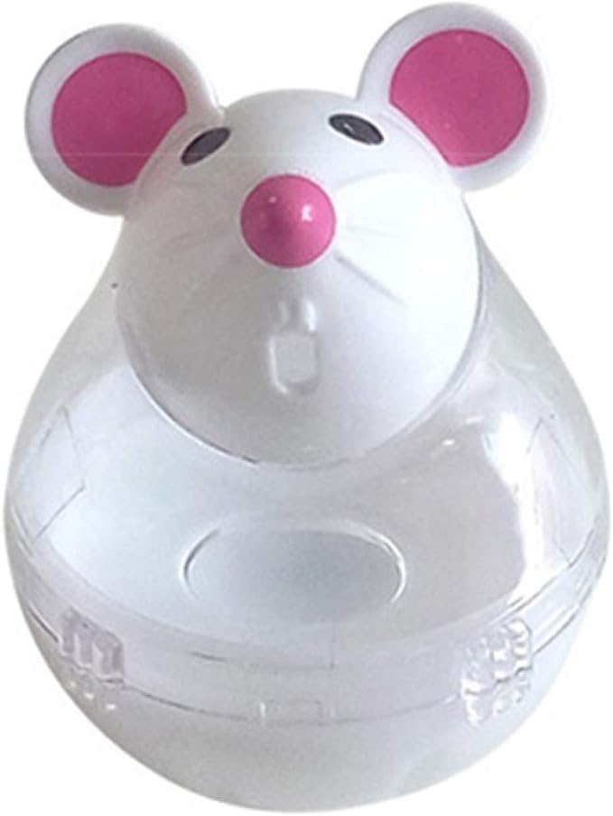 Interactive Toys for Cats, Play Cat Toy Pet Cat Kitten Mouse Shape Treat Holder Food Storage Dispenser Chew Play Toy for Indoor Cat and Kitten Exercise - Pink