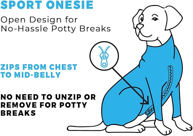 Shed Defender Sport Dog Onesie for Dog Shedding, Seen on Shark Tank, Lightweight Breathable, Bodysuit for Dogs, Pet Jumpsuit, Dog Body Suit, Shed Shirt, Full Body Shed Suit, Hot Spots, Vet Approved