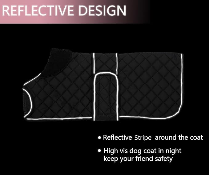 Dachshund Coat Dog Coats for Dachshunds Dachshund Winter Jacket with Padded Fleece Outdoor Dog Clothes with Adjustable Bands - Black - L