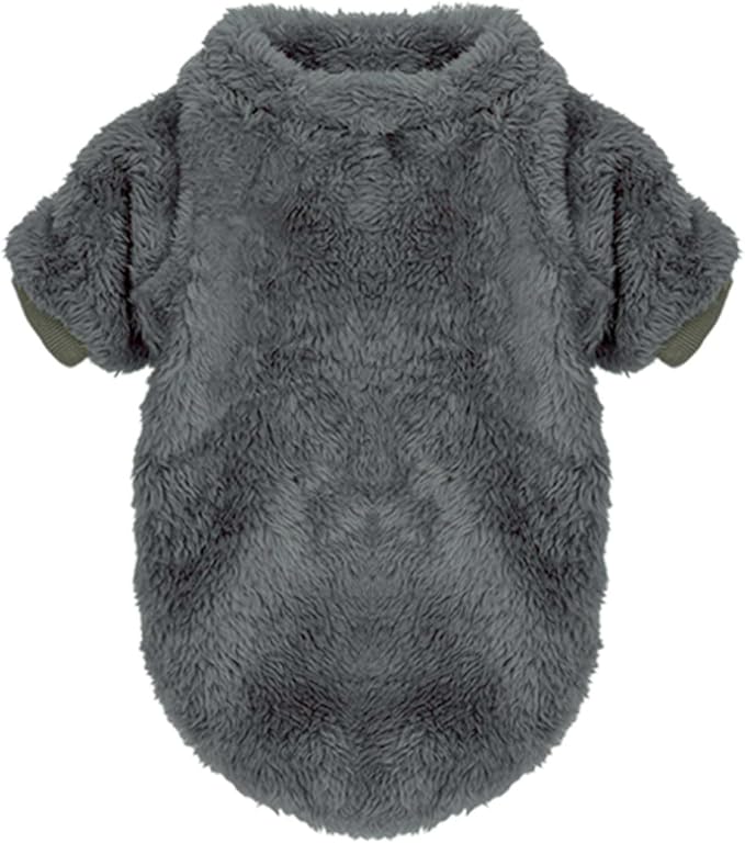 Dog Sweaters Clothes Coat for Small Dogs Boy or Girl Cat Puppy Coat Sweatshirts Soft Warm Fluffy Winter Jacket Apparels (Gray,Blue,Dark Blue, Medium)