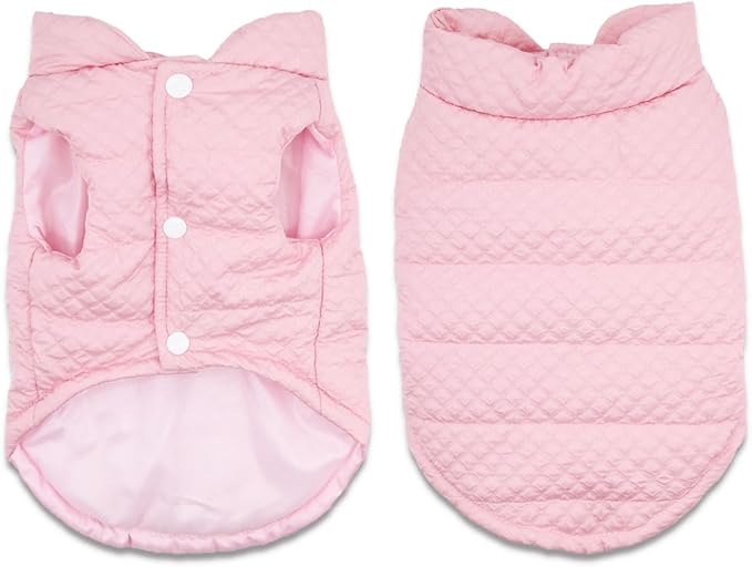 Soft Warm Small Dog Coats Lightweight Pet Dog Winter Jackets for Small Medium Dogs Puppy Cold Weather Coat Pet Clothes Girl, Pink, X-Large