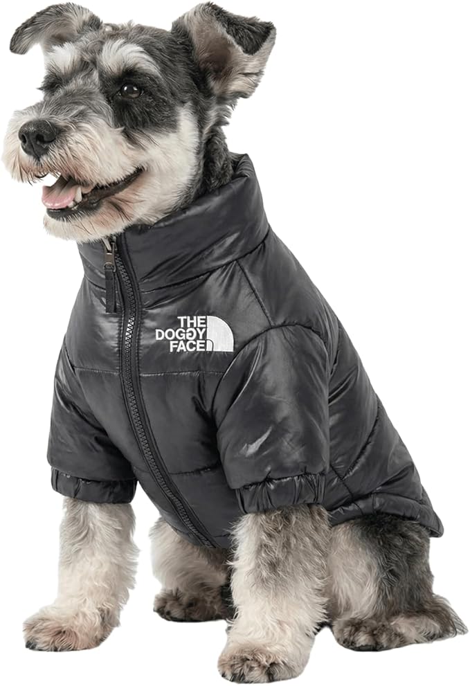 Pet Dog Warm Clothes Lightweight Puppy Coats Small Dogs Warm Jacket for Small Dogs, Black