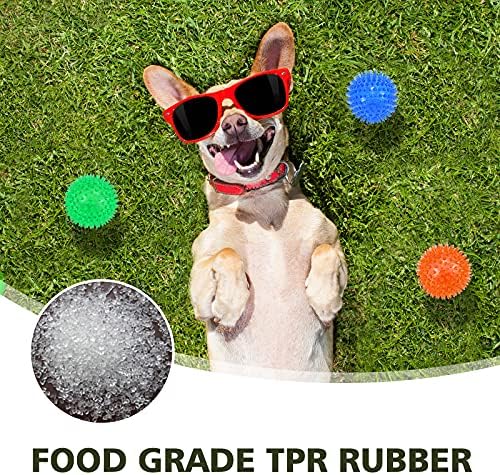 petizer 3 Pack 2.5” Squeaky Dog Toy Balls, Floating Pool Balls, Spiky Dog Balls Water Toys, Durable Interactive Fetch Toys for Puppy, Dog Chew Toys for Teething (2.5", Small Dog)
