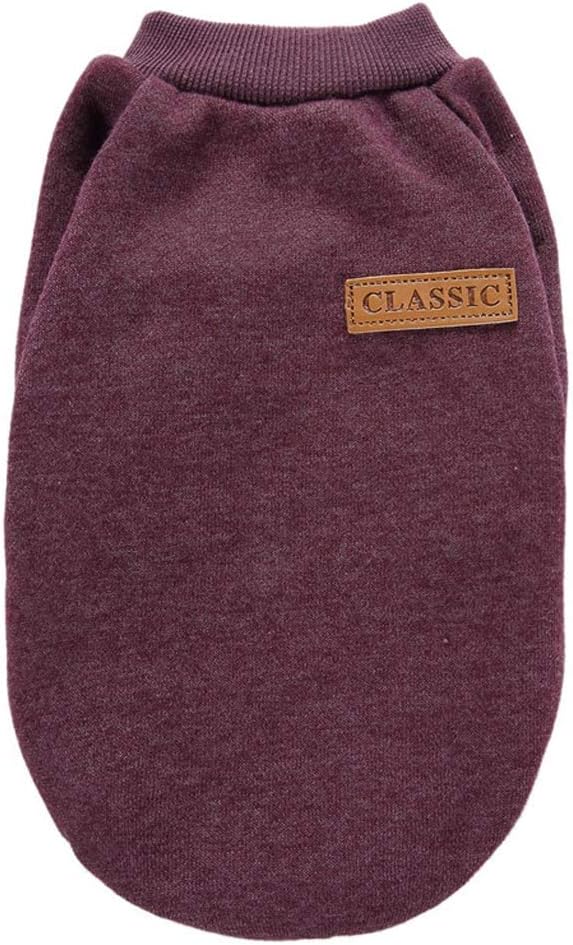 Jecikelon Dog Clothes Dogs Sweater Soft Puppies Clothing Winter Puppy Sweaters Warm Outfit for Dogs Small XXS XS Cat Apparel (Small, Brown)
