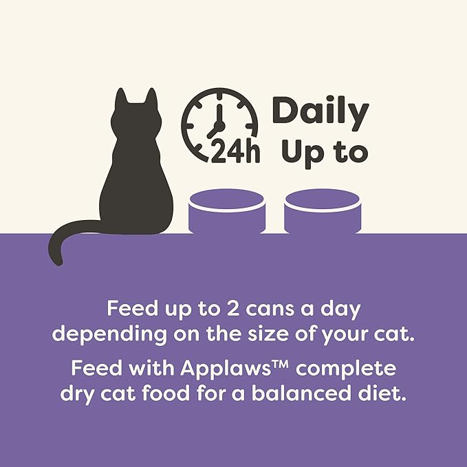 Applaws Natural Wet Canned Cat Food, Limited and Natural Ingredients, High Protein with No Artificial Additives, Variety Selection in Broth (24 x 2.47 oz Cans)