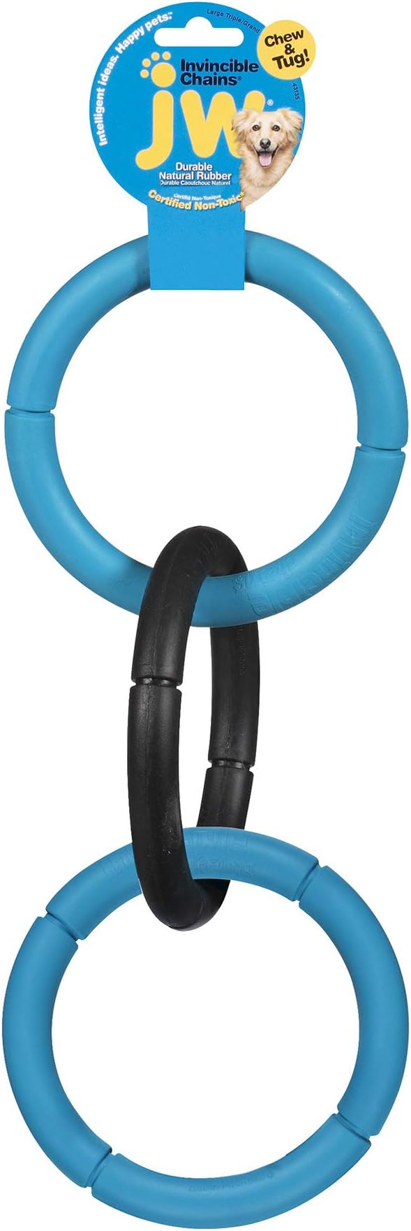 JW Pet Interactive Rubber Tug & Chew Toy Dog Toy, Large
