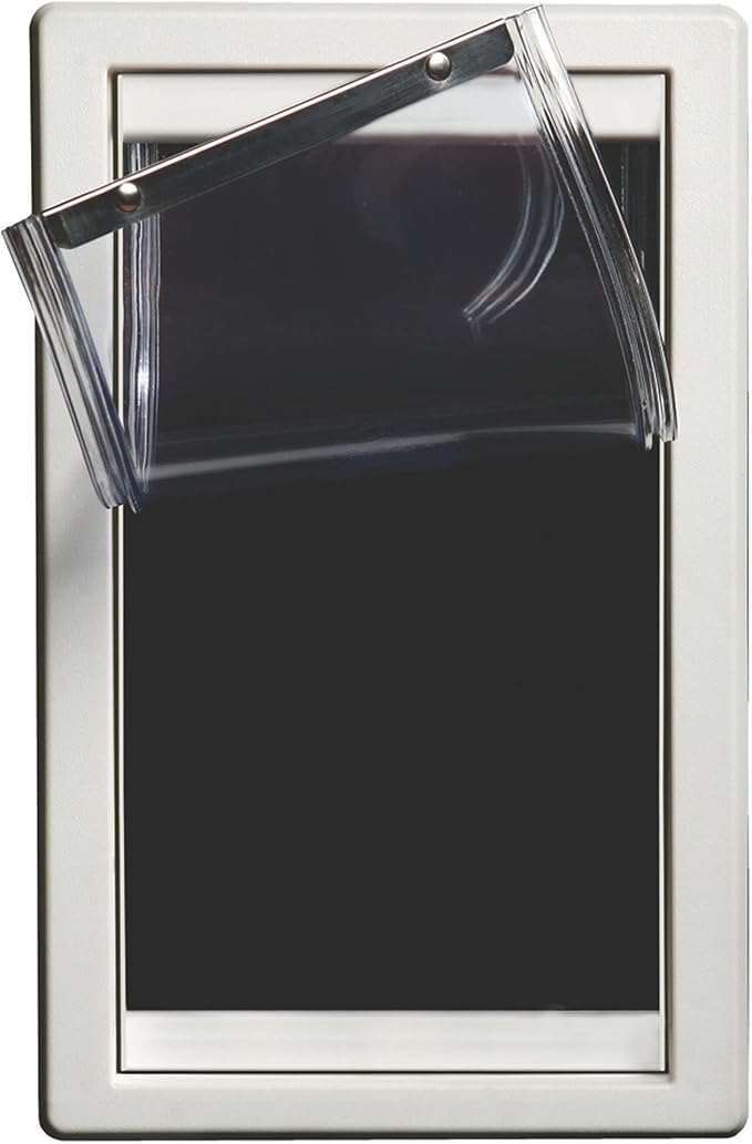 IDEAL PET PRODUCTS Since 1979 Ideal Pet Products Screen Guard Pet Door, Medium, 7" x 11.25" Flap Size, White