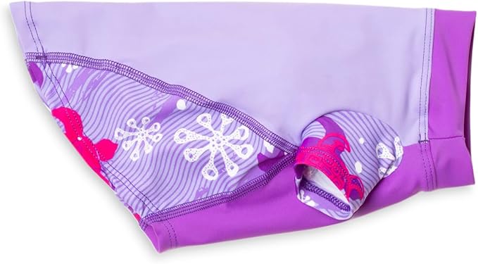 PlayaPup Dog Sun Shirt, USA Made (UPF 50+), Purple Wave, 4X-Large