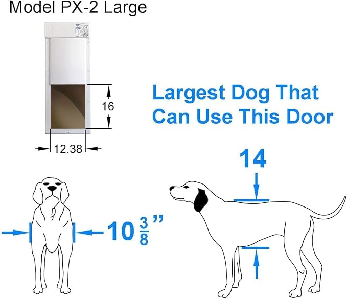Genuine Power Pet Fully Automatic Pet Door from High Tech Pet Brand. Pet Collar Operated, 4 Way Access, Directional Sensing, Dead Bolt Lock, Air Tight, Quick, Quiet Operation, USA Customer Service