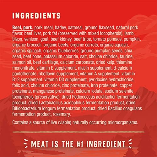 Stella & Chewy's Wild Red Dry Dog Food Raw Coated High Protein Wholesome Grains Red Meat Recipe, 21 lb. Bag