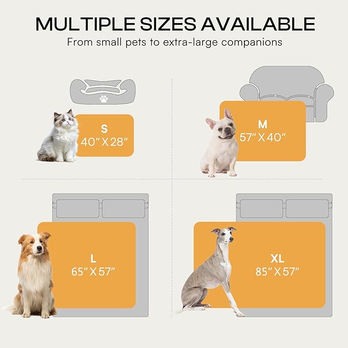 Luciphia Waterproof Dog Blanket for Large Dogs Ultra-Soft Calming Cut Pile Flannel Throw Durable & Warm Furniture Protection for Couch Bed Pet Blanket Machine Washable Warm Caramel,L(65''x57'')