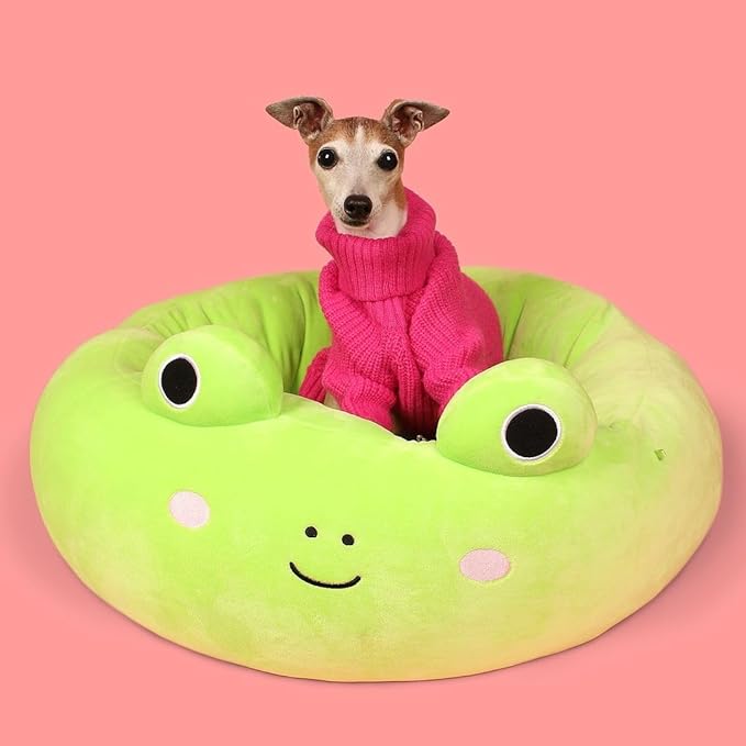 Fitwarm Valentines Dog Turtleneck Sweater, Dog Winter Clothes for Small Dogs Girl, Knitted Pet Coat, Cat Outfit, Hot Pink, Small