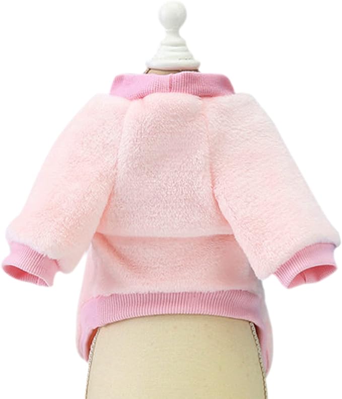 Jecikelon Pet Dog Clothes Dog Sweater Soft Thickening Warm Pup Dogs Shirt Winter Puppy Sweater for Dogs (Z01-Pink, Large)