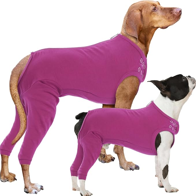 Nanaki Dog Wound Care Shirt,Dog Leg Sleeve to Stop Licking Rear Leg and Abdomen,Pet Surgery Suit Female Spay,Dogs Onesie for Surgery Female Male,Pet Surgical Recovery Suit Female Wound Heal Clothes