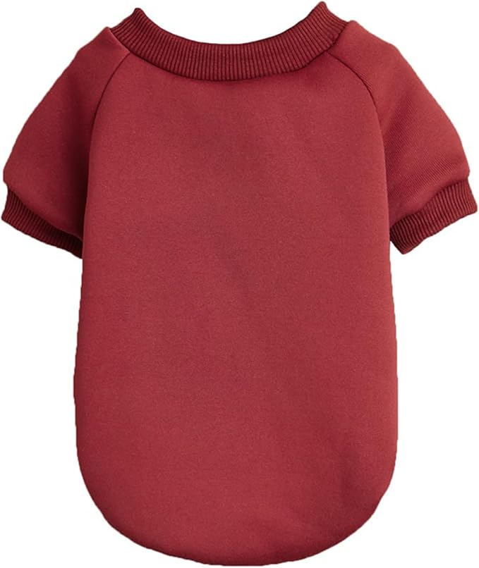 Puppy Sweater for Small Dogs Clothes Warm Winter Cat Clothe Pet Sweatshirt Knitwear Doggie Kitten Clothing, Wine, XX-Small