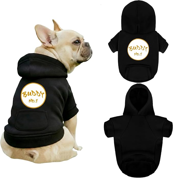 Personalized Name Dog Hoodie, Printed/Embroidered Puppy Sweater with Name/Text, Custom Security Clothes Warm Winter Dog Outfit, Bright Puppy Sweatshirt, Pet Birthday Outfit, Gift for Dogs Lovers 01