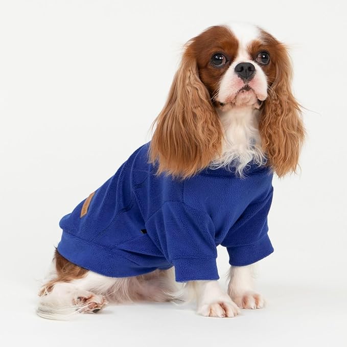 Fitwarm 3 Pack Classic Fleece Dog Sweater, Winter Clothes for Small Dogs Boy Girl, Turtleneck Dog Sweatshirt, Pet Apparel, Orange Red, Royal Blue, Neon Yellow, XL