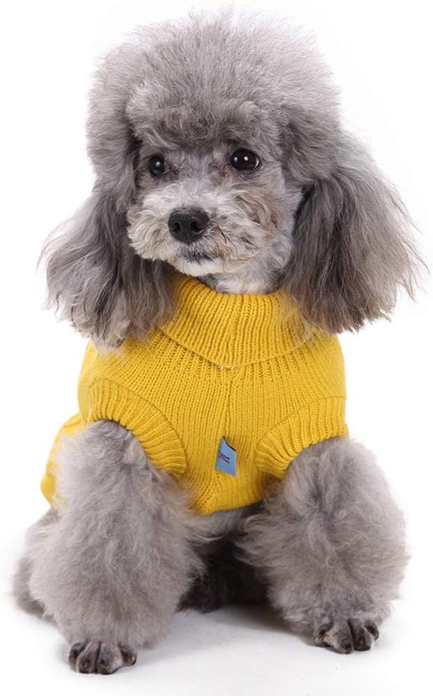 Dog Sweater, Warm Dog Sweaters for Small Dogs Medium Large Dogs, Cute Winter Classic Turtleneck Pet Sweater Cat Sweater Dog Clothes Coat Dog Christmas Sweaters for Girls Boys Dog Puppy Cat