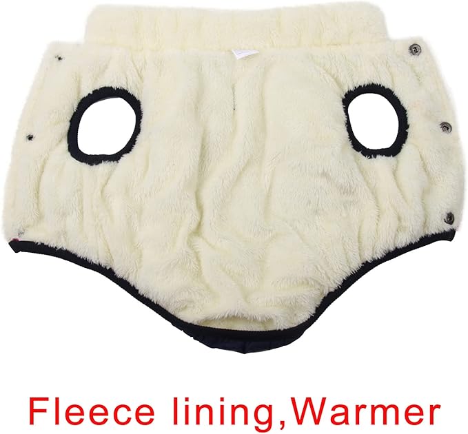 Fleece Lined Warm Dog Jacket for Puppy Winter Cold Weather,Soft Windproof Small Dog Coat,Blue S
