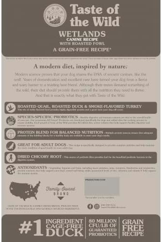 Taste of the Wild Wetlands Adult Dry Dog Food, Roasted Fowl, 14lb