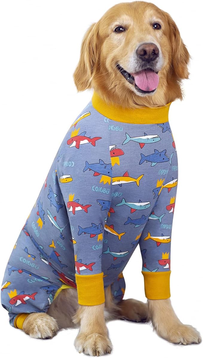 Dog Recovery Suit After Surgery Female Male, Medium Large Dog Neuter Shirt Cone Alternatives Prevent Licking Surgical Onesies (Grey Shark, 2XL)