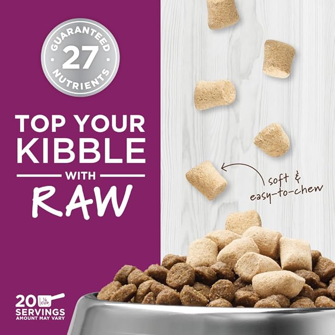 Instinct Raw Boost Mixers, Freeze Dried Cat Food Toppers with Functional Ingredients, Grain Free, Real Beef - Multivitamin for Adults, 5.5 oz Bag