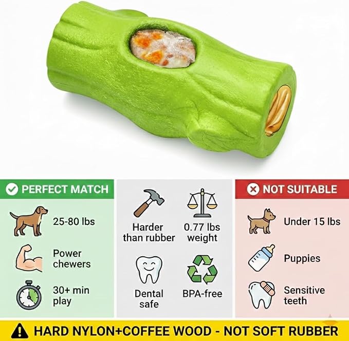 2 Pack Dog Toys for Aggressive Chewers Yellow & Green