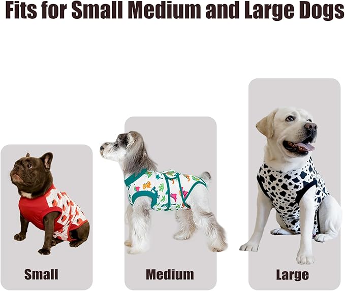 Recovery Suit for Dogs After Surgery, Dog Recovery Suit Female Male after Neutering, Dog Spay Surgical Recovery Suit Female Substitute Cone & E-Collar, Dog Onesie for Surgery Abdominal Wounds Bandages
