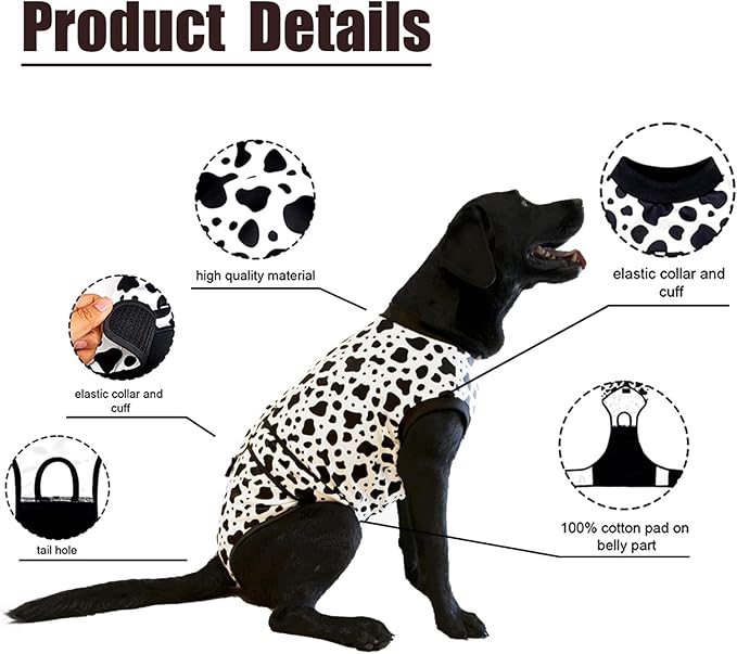 Recovery Suit for Dogs After Surgery, Dog Recovery Suit Female Male after Neutering, Dog Spay Surgical Recovery Suit Female Substitute Cone & E-Collar, Dog Onesie for Surgery Abdominal Wounds Bandages