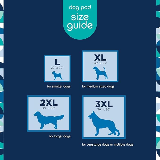 Pet Life Unlimited Smart Prints Extra Large Puppy Pads – 26" x 30", 52 Count (XL) | Stylish Dog Training Pads with Odor Controlling Wetness-Activated Magnolia Blossom Scent | USA Made