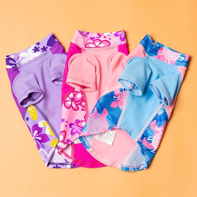 PlayaPup Dog Sun Shirt, USA Made (UPF 50+), Cereza, Large