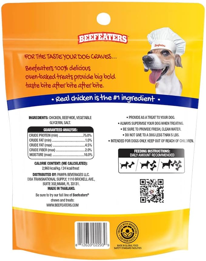 Beefeaters Beefhide 5in Twist with Real Chicken – Protein-Rich Dog Treats for Clean Teeth, Ideal for Training & All Dog Sizes