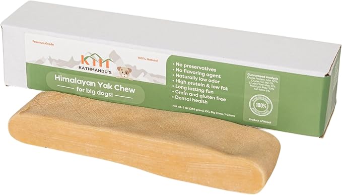Authentic Himalayan Yak Cheese for Dogs - XXLarge (Pack of 1) - Sourced from Pristine Himalayan Foothill, Rawhide-Free, NO preservatives