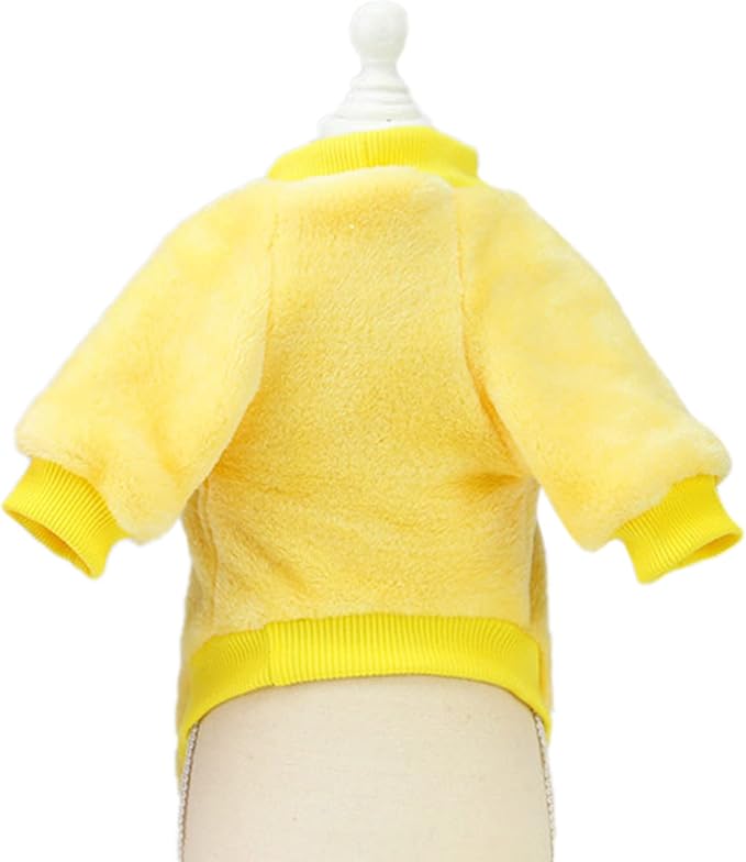 Jecikelon Pet Dog Clothes Dog Sweater Soft Thickening Warm Pup Dogs Shirt Winter Puppy Sweater for Dogs (Z01-Yellow, XX-Small)