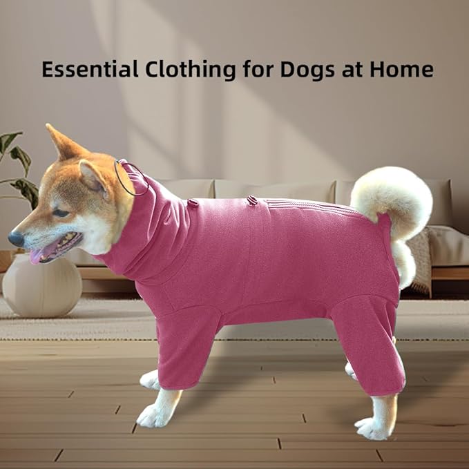 Dog Pajamas for Large Dogs,Extra Large Stretch, Suitable for Adult, Medium-Sized Dogs, Large Pet Jumpsuit Four-Legged Dog Clothes, Pet Clothing. (Red Color, 3XL)